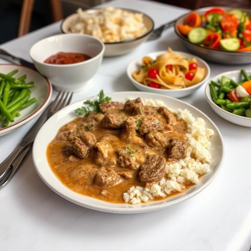 accompagnements pour bœuf stroganoff