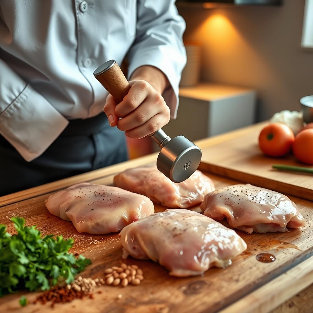 aplatir cuisses de poulet