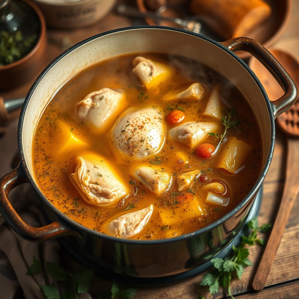 bouillon de bouchées à la reine