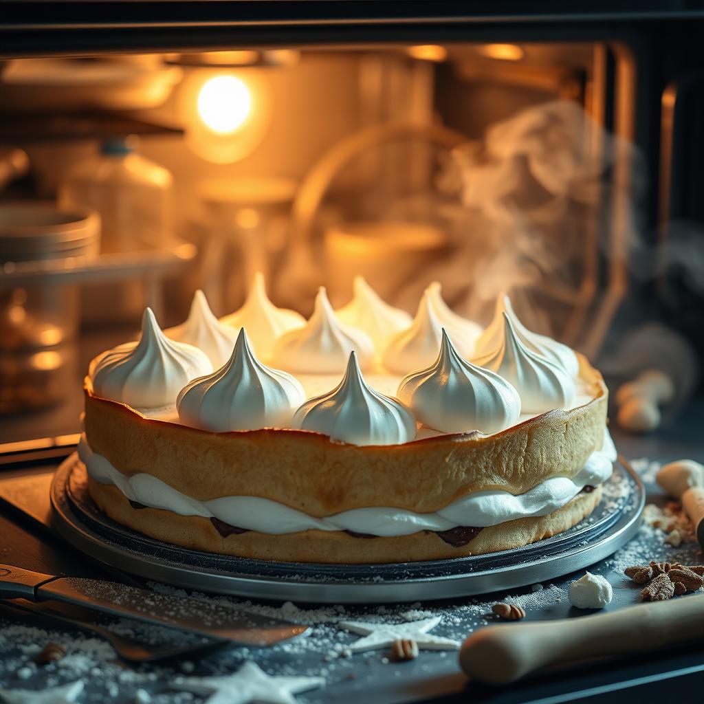 cuisson gâteau nuage praliné