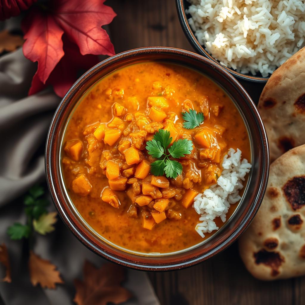 dahl de lentilles à la butternut