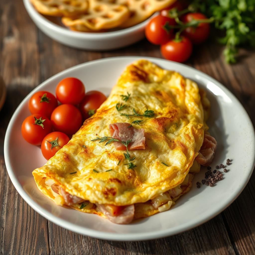 omelette jambon