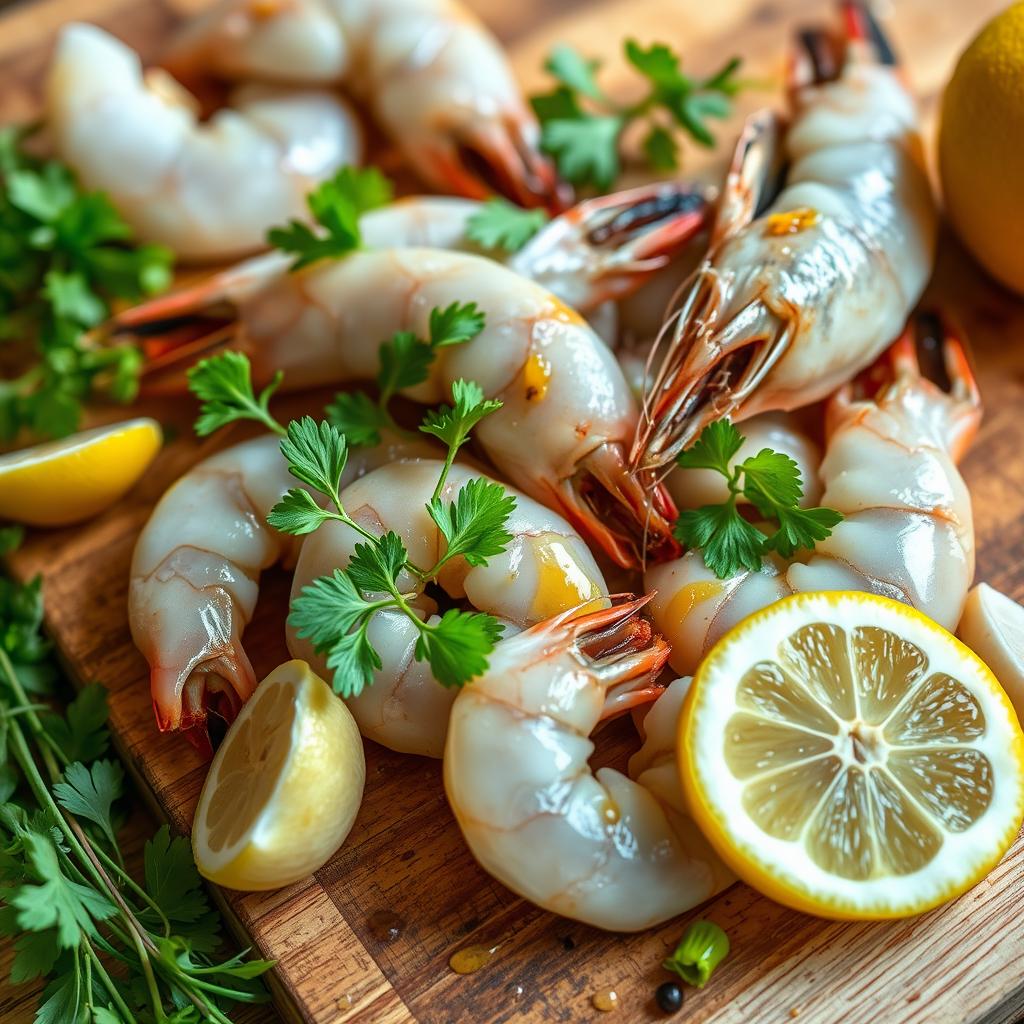 préparation crevettes