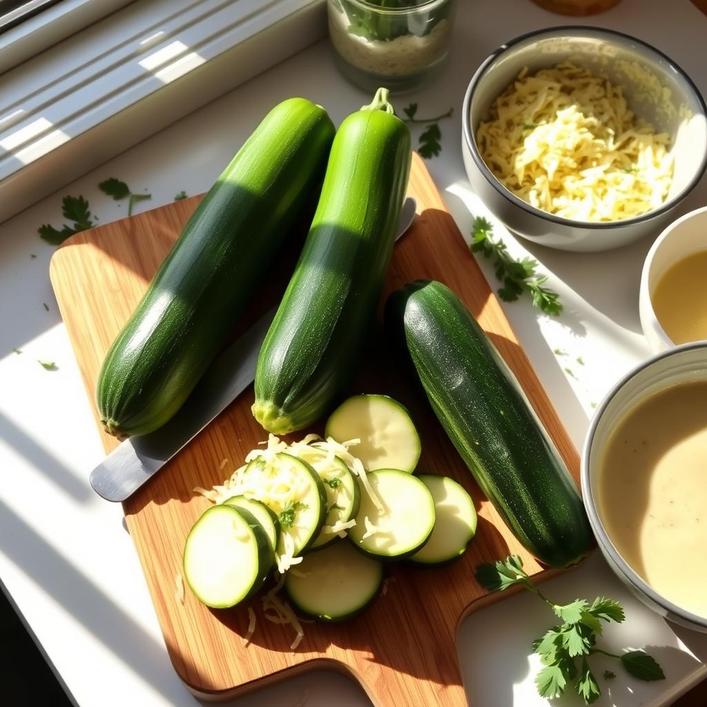 préparation gratin de courgettes