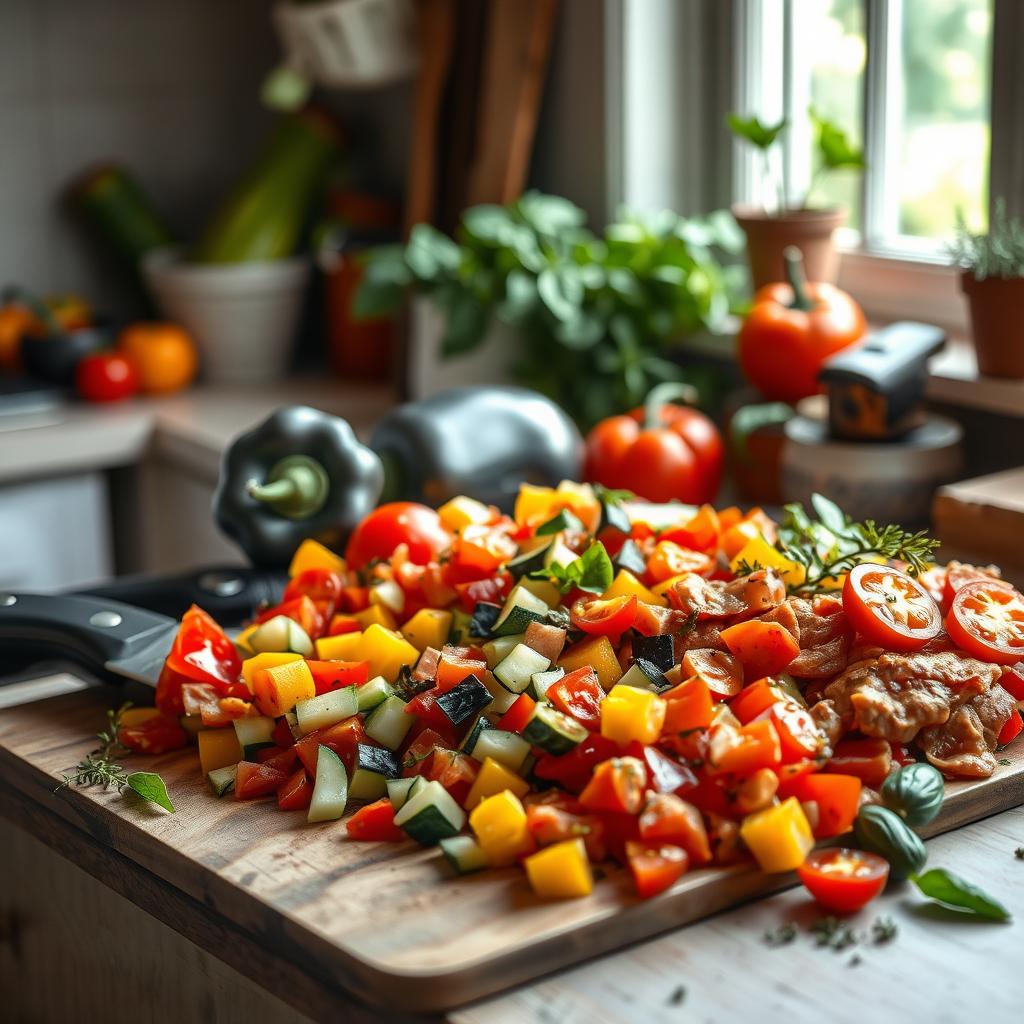 préparation légumes