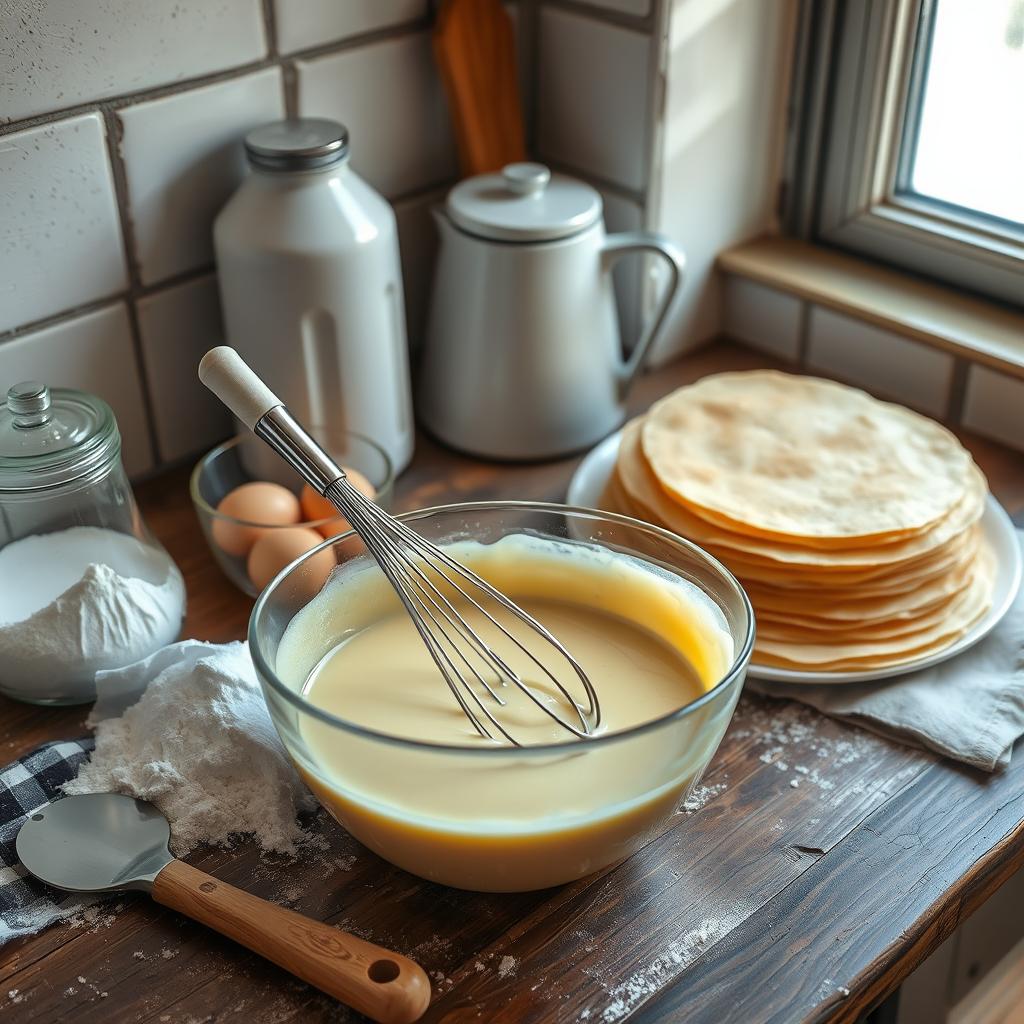 préparer la pâte à crêpe