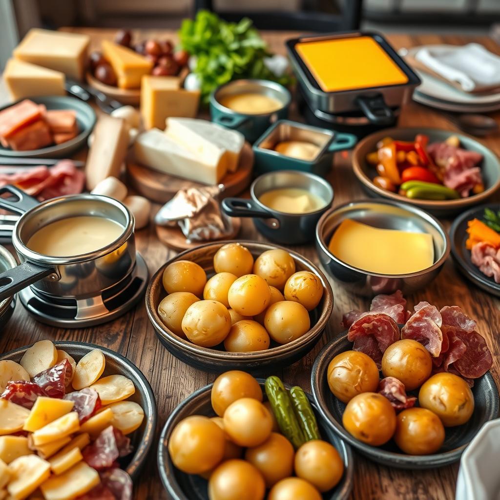 quantités idéales de fromage et de pommes de terre pour raclette