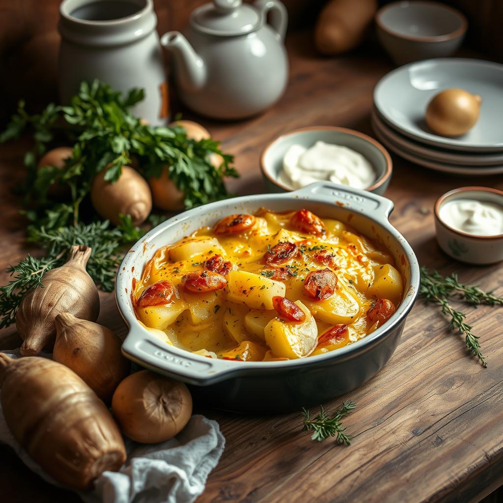 recette économique du gratin de topinambours et pommes de terre