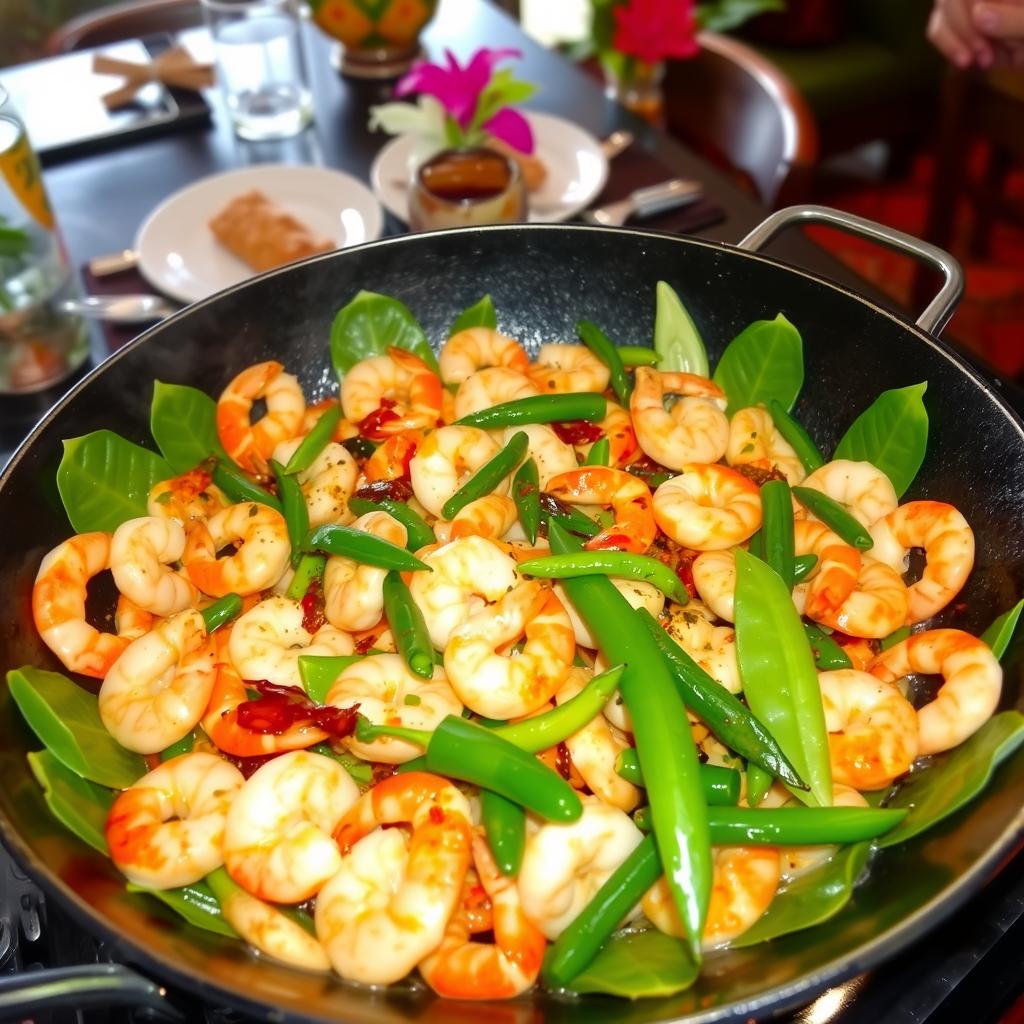 recette wok fruits de mer