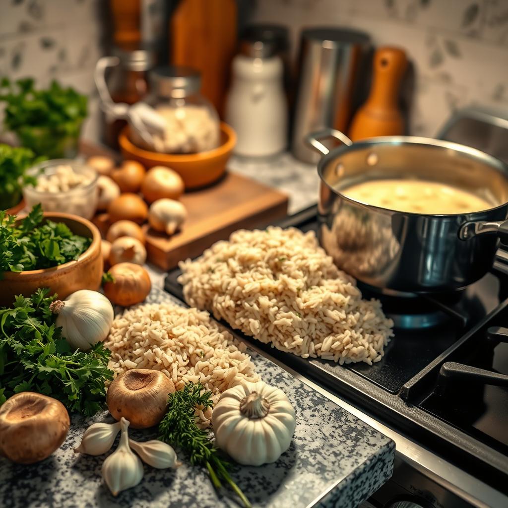 temps de préparation risotto aux champignons