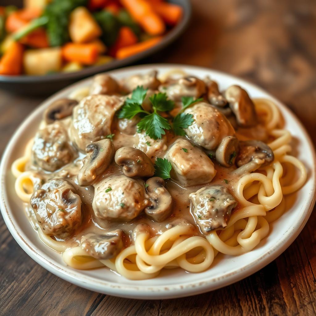 variante poulet stroganoff