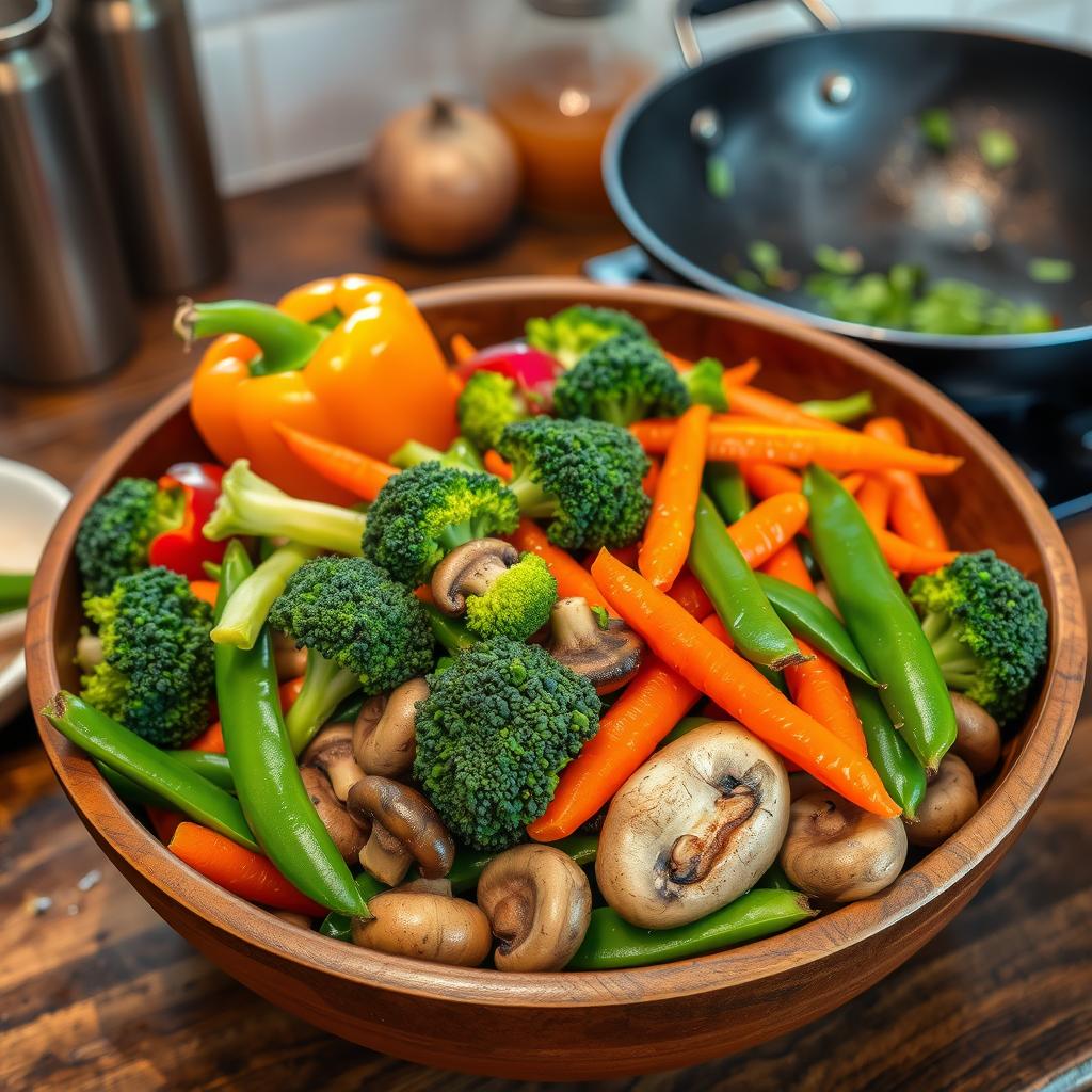 variantes de légumes pour wok végétarien