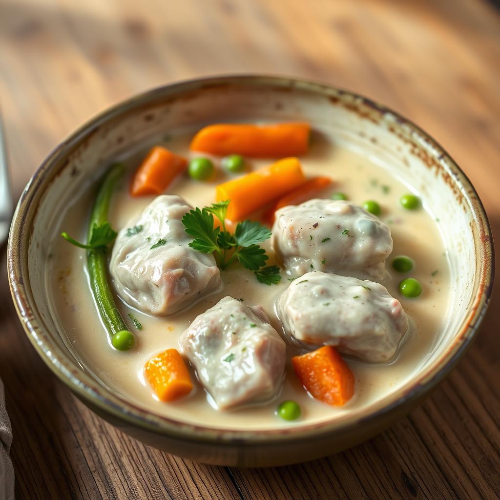 Blanquette de veau, plat crémeux