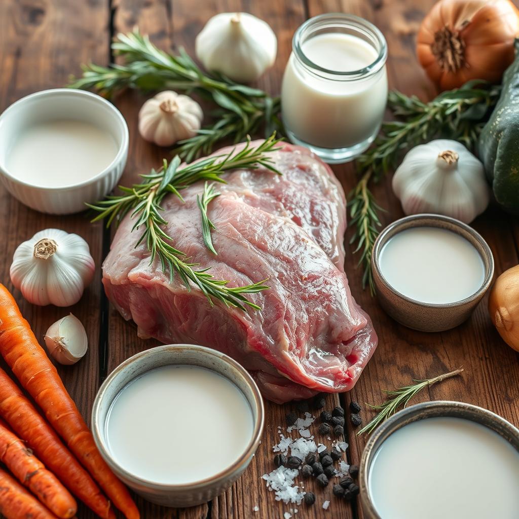 ingrédients pour le rôti de veau