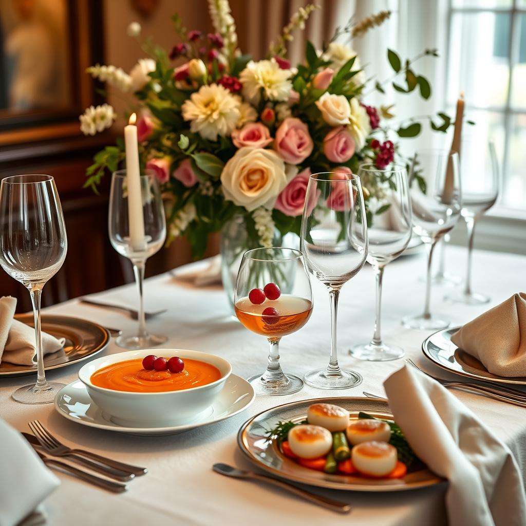 menu repas festif avec velouté de carottes