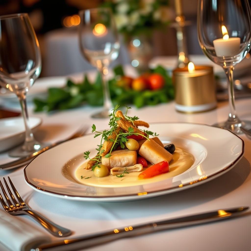 présentation du Veau à la Zurichoise avec style gastronomique