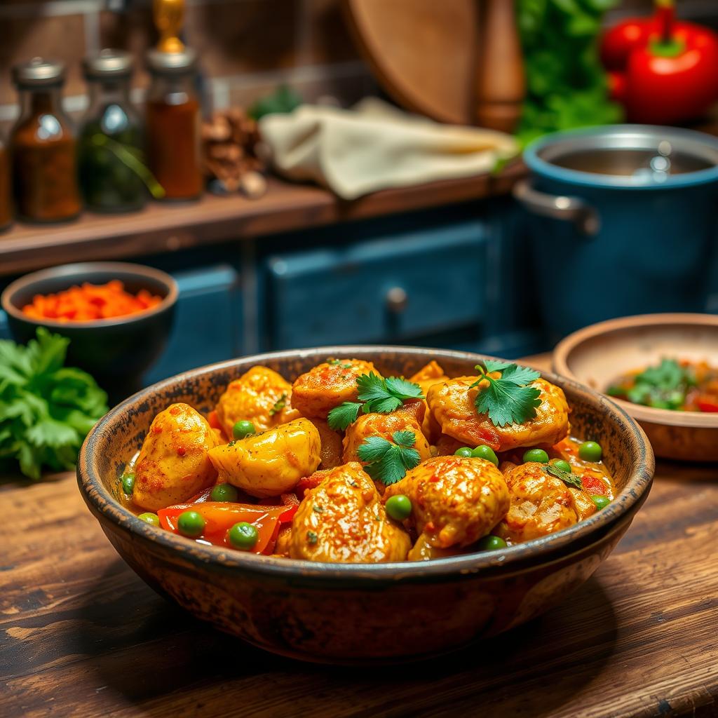 recette facile économique de filet de poulet au curry