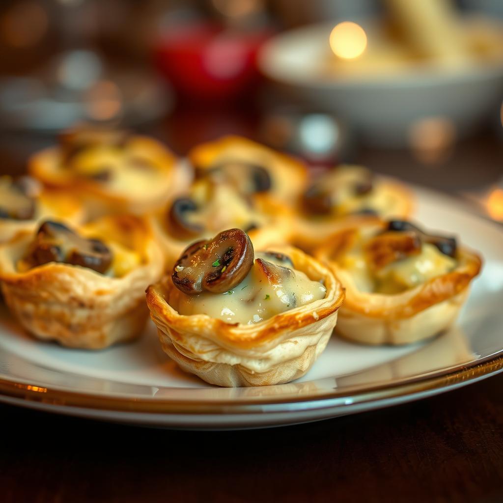 Bouchées Croustillantes aux Champignons Gratinés