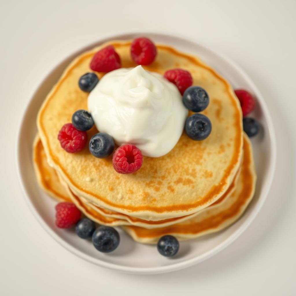 pancakes au yaourt pour le petit déjeuner et le brunch